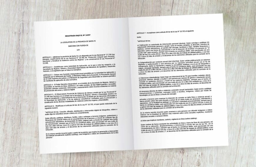 Ley Provincial 14.297 de adhesión a la Ley Olimpia | Violencia digital | 2024